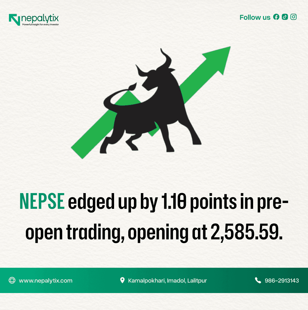 NEPSE Rises by One Point in Pre-Open Session