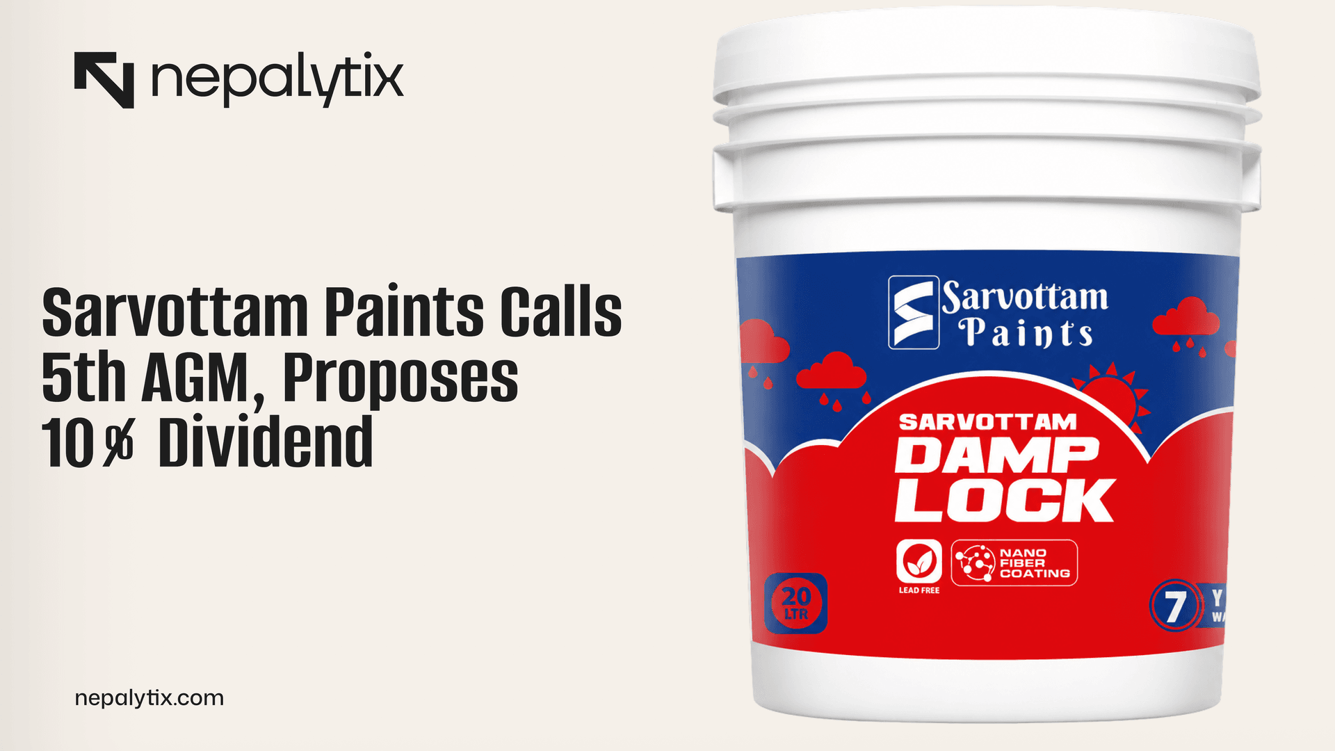 Sarvottam Paints Calls 5th AGM, Proposes 10% Dividend